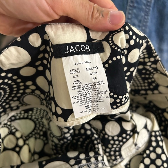 Jacob Black and Cream Circle Skater Skirt - Picture 3 of 16